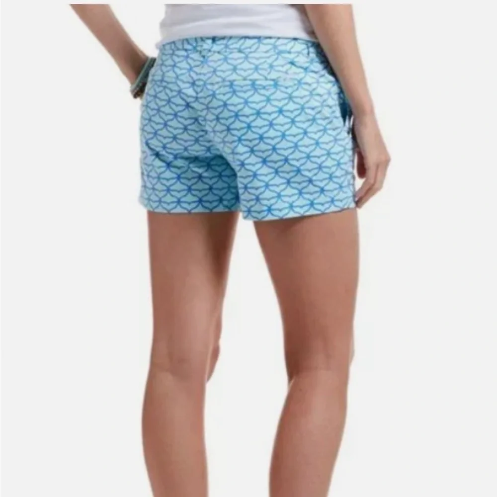 Vineyard Vines Women's Whale Tail Dayboat Shorts Crystal Blue 00